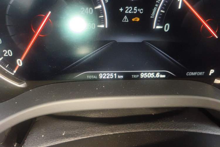 Used BMW X3 2019 xDrive25i M Sport Package Odometer Close Up