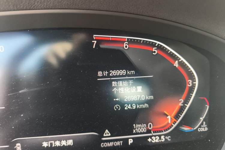 Used BMW X3 2020 xDrive25i M Sport Package Odometer Close Up