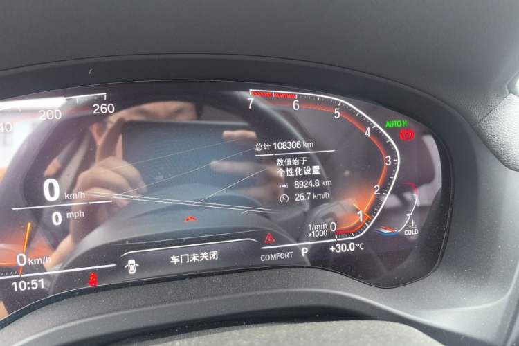 Used BMW X3 2020 xDrive25i M Sport Package Odometer Close Up