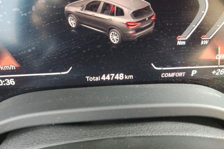 Used BMW X3 2020 xDrive25i Luxury Package Odometer Close Up