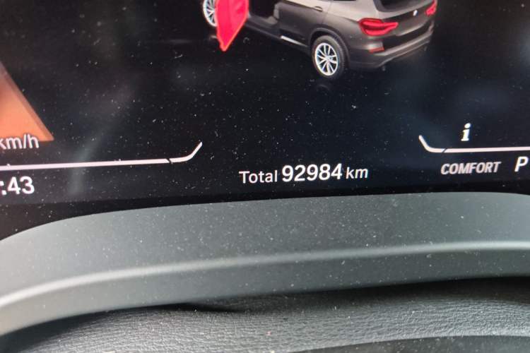 Used BMW X3 2020 xDrive28i Luxury Package Odometer Close Up