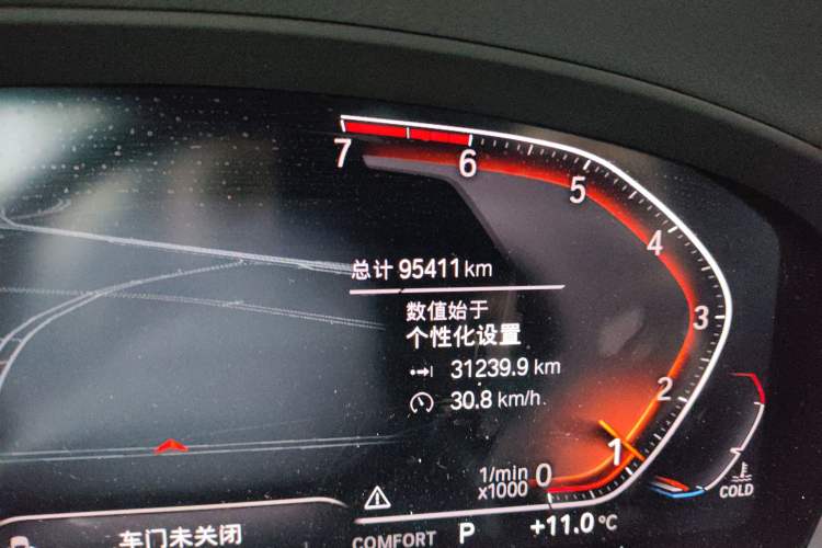 Used BMW X3 2020 xDrive25i M Sport Package Odometer Close Up