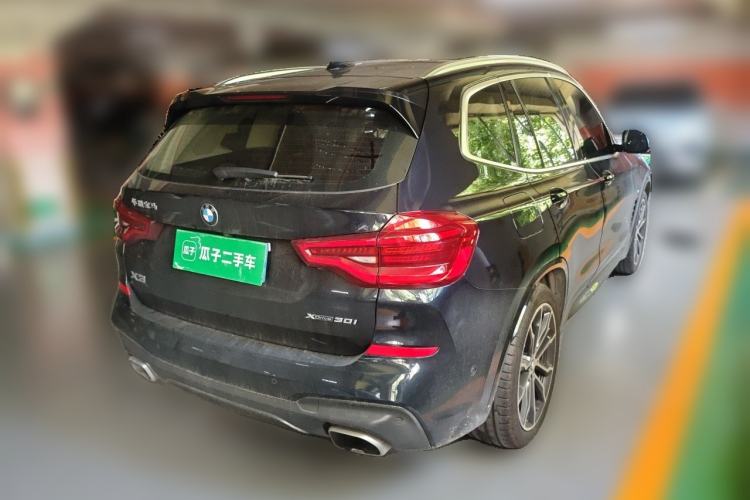 Used BMW X3 2020 xDrive30i Luxury Model with M Sport Package Rear Right 45 Deg