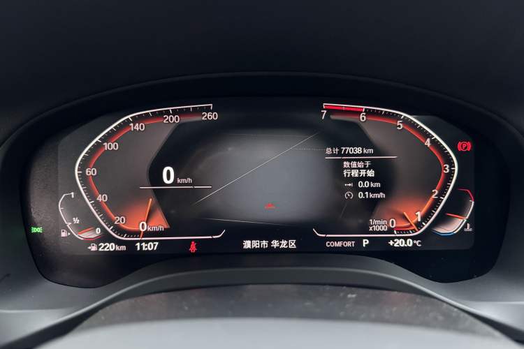 Used BMW X3 2020 xDrive28i M Sport Package Odometer Close Up