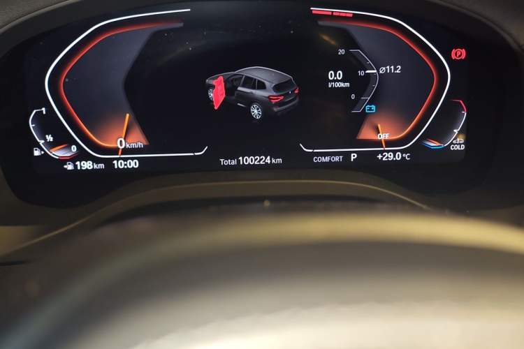Used BMW X3 2020 xDrive30i Luxury Model with M Sport Package Odometer Close Up