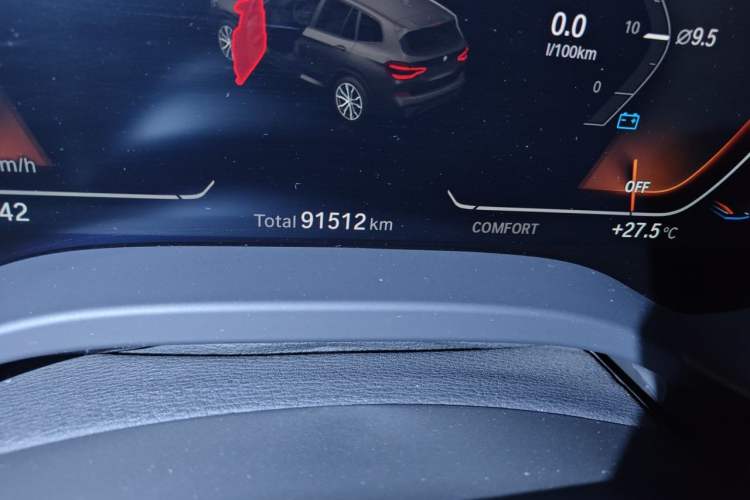 Used BMW X3 2020 xDrive28i M Sport Package Odometer Close Up