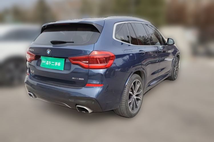 Used BMW X3 2020 xDrive30i Luxury Model with M Sport Package Rear Right 45 Deg