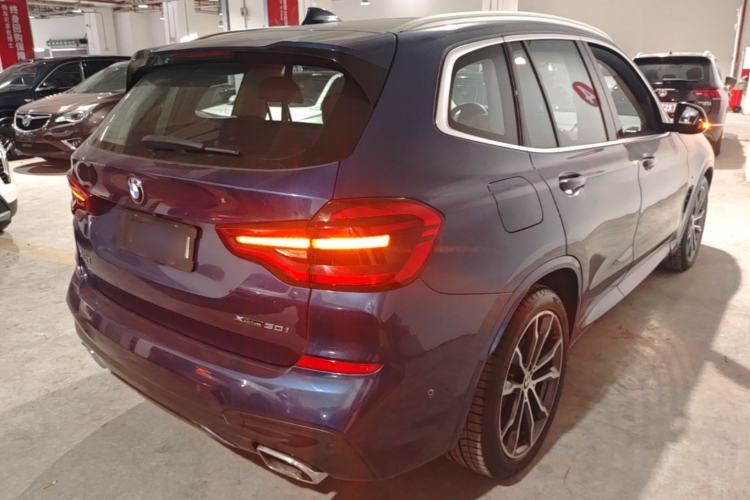 Used BMW X3 2020 xDrive30i Luxury Model with M Sport Package Rear Right 45 Deg