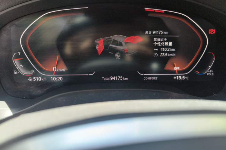 Used BMW X3 2020 xDrive28i M Sport Package Odometer Close Up