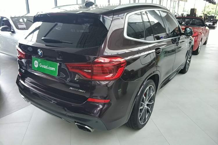 Used BMW X3 2020 xDrive30i Luxury Model with M Sport Package Rear Right 45 Deg