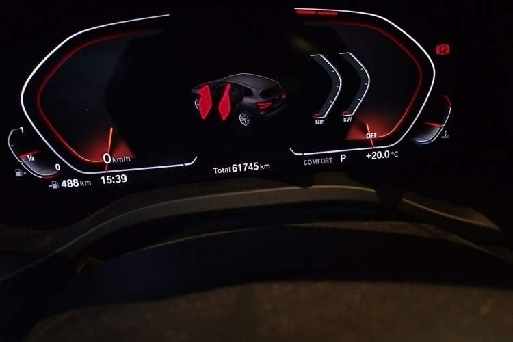 Used BMW X3 2020 xDrive25i M Sport Package Odometer Close Up