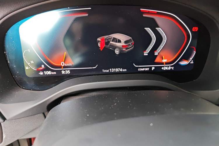 Used BMW X3 2020 xDrive28i M Sport Package Odometer Close Up