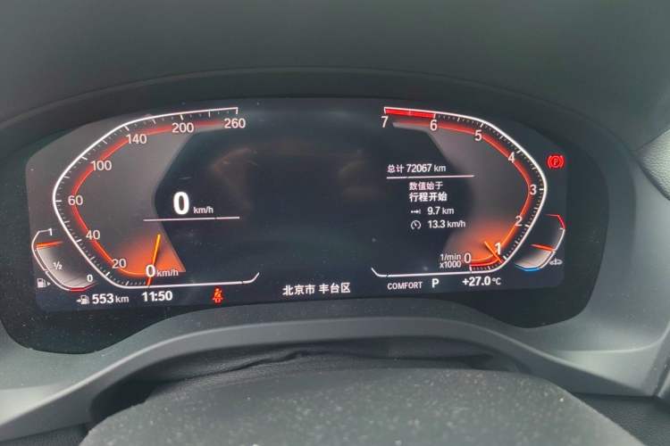 Used BMW X3 2020 xDrive28i M Sport Package Odometer Close Up