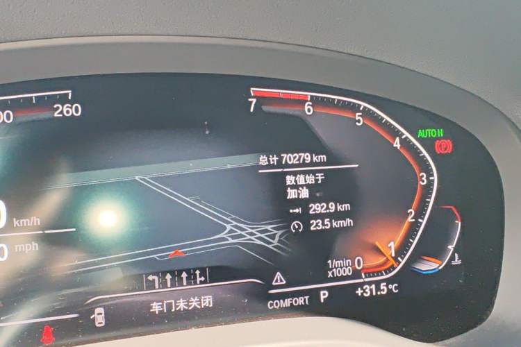 Used BMW X3 2020 xDrive28i M Sport Package Odometer Close Up