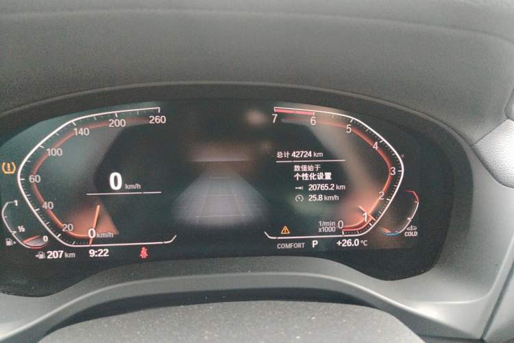 Used BMW X3 2020 xDrive25i M Sport Package Odometer Close Up
