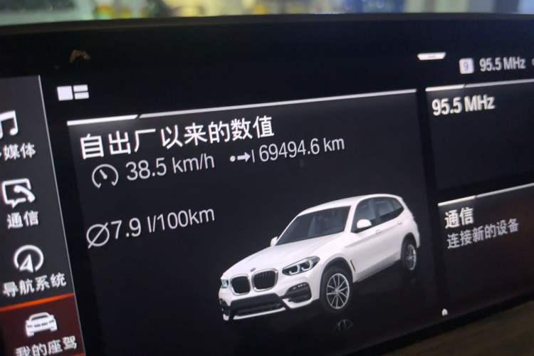 Used BMW X3 2020 xDrive28i M Sport Package Odometer Close Up