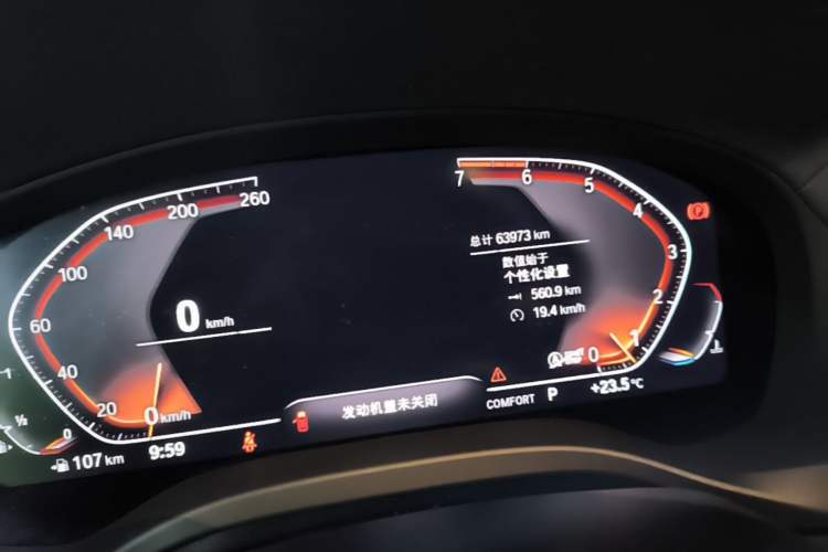 Used BMW X3 2020 xDrive28i Luxury Package Odometer Close Up