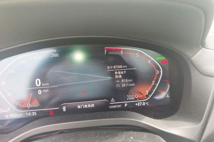 Used BMW X3 2020 xDrive28i M Sport Package Odometer Close Up