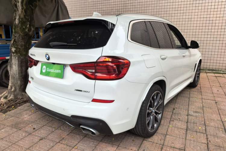 Used BMW X3 2020 xDrive30i Luxury Model with M Sport Package Rear Right 45 Deg