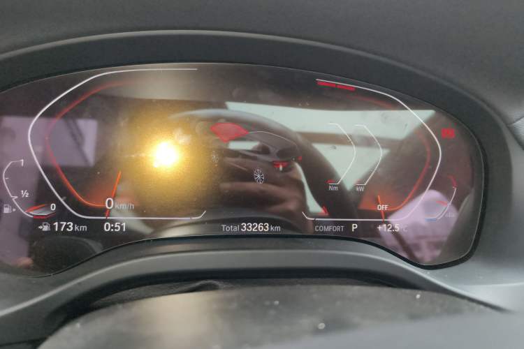 Used BMW X3 2021 xDrive25i M Sport Package Odometer Close Up