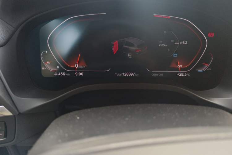 Used BMW X3 2021 xDrive28i Luxury Package Odometer Close Up