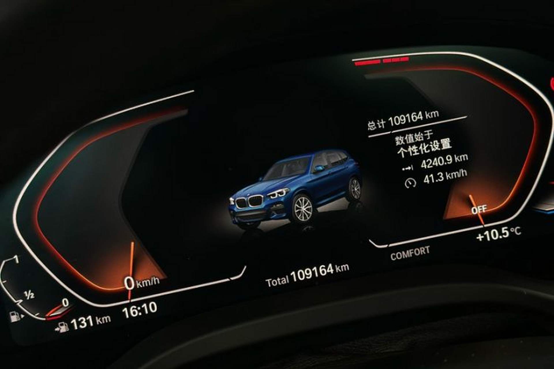 Used BMW X3 2021 xDrive28i M Sport Package Odometer Close Up