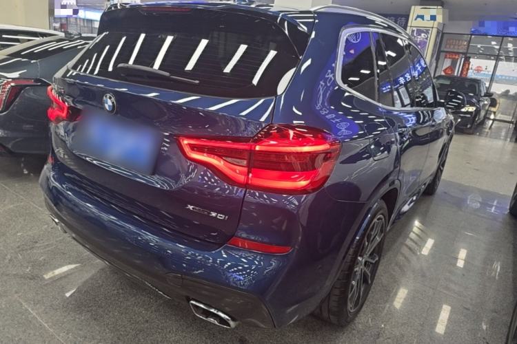 Used BMW X3 2021 xDrive30i Luxury Model with M Sport Package Rear Right 45 Deg