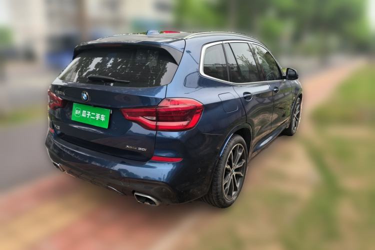 Used BMW X3 2021 xDrive30i Luxury Model with M Sport Package Rear Right 45 Deg