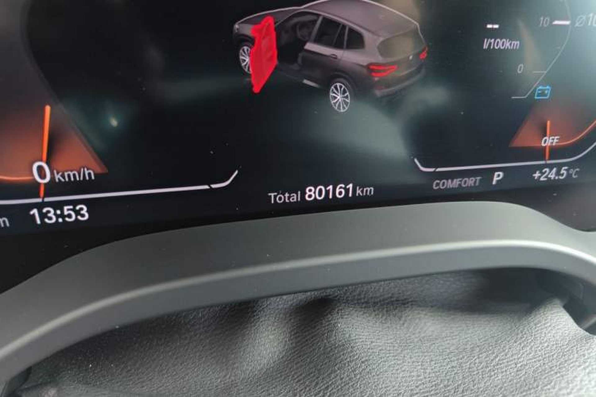 Used BMW X3 2021 Facelift xDrive28i M Sport Package Odometer Close Up
