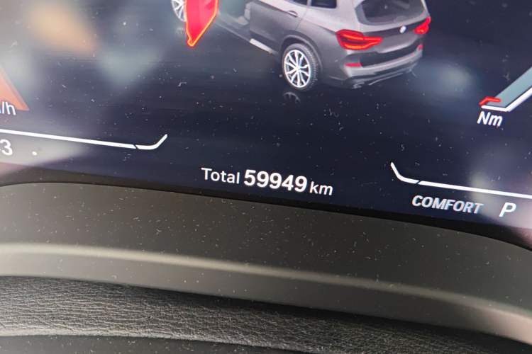 Used BMW X3 2021 xDrive25i M Sport Package Odometer Close Up