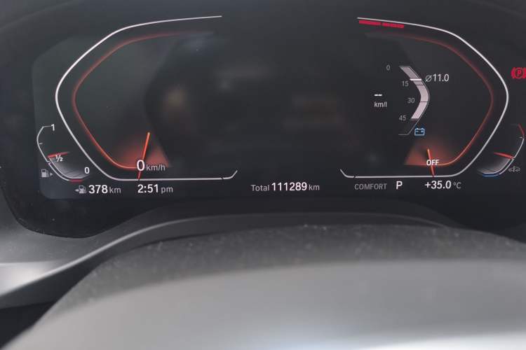 Used BMW X3 2021 xDrive28i M Sport Package Odometer Close Up