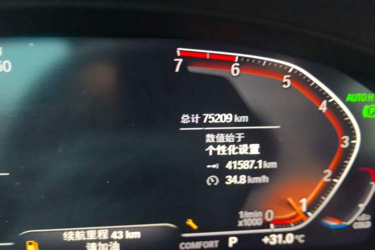 Used BMW X3 2021 xDrive28i Luxury Package Odometer Close Up