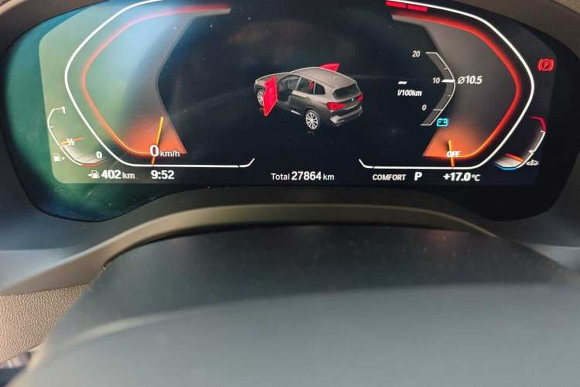 Used BMW X3 2022 Facelift xDrive30i Luxury Edition M Night Edition Package Odometer Close Up