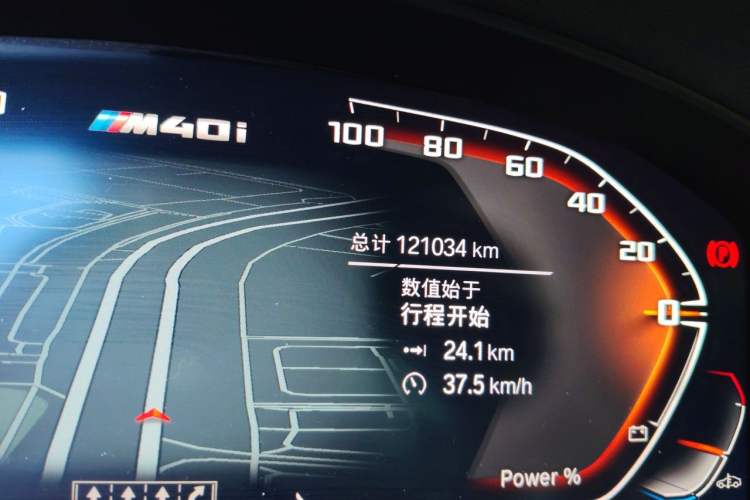 Used BMW X3 2022 M40i Odometer Close Up
