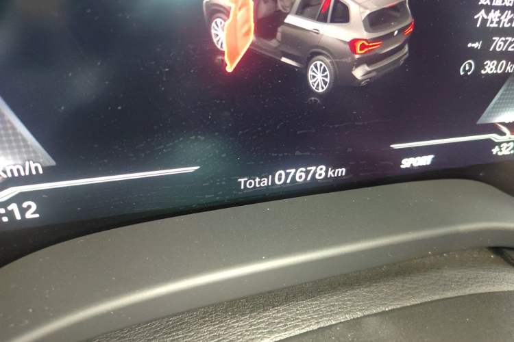 Used BMW X3 2022 Restyled xDrive25i M Sport Package Odometer Close Up
