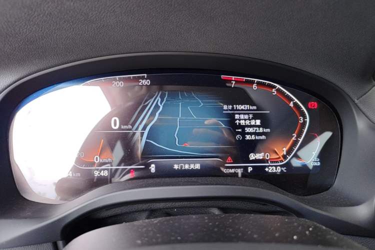 Used BMW X3 2022 xDrive30i Luxury Model M Night Sky Package Odometer Close Up