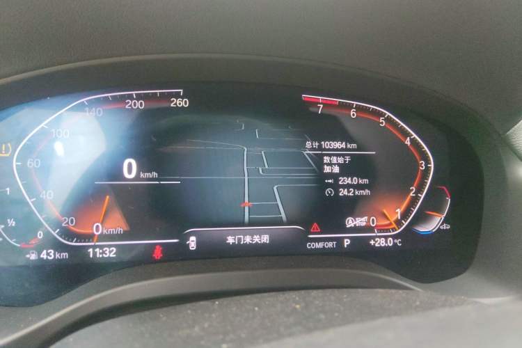 Used BMW X3 2022 xDrive25i M Sport Package Odometer Close Up