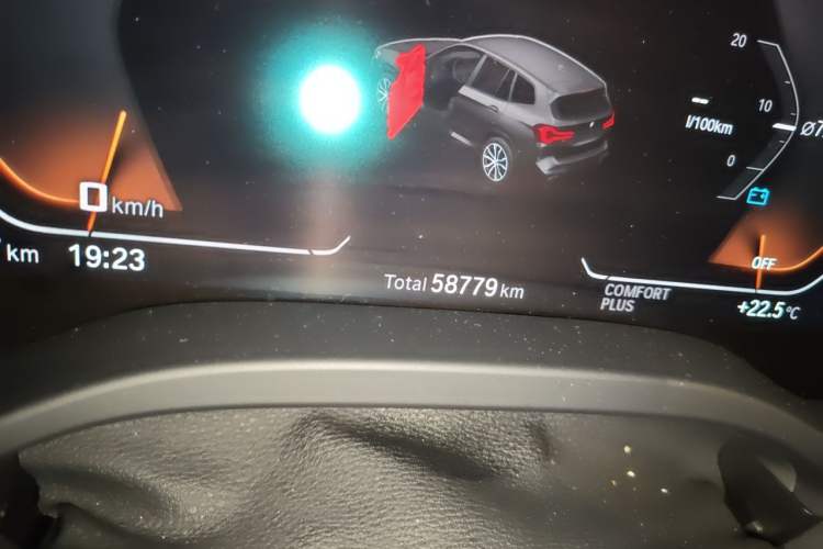 Used BMW X3 2022 xDrive30i Luxury Model M Night Sky Package Odometer Close Up