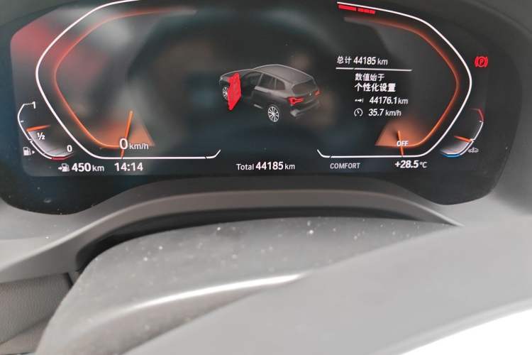 Used BMW X3 2022 xDrive25i M Sport Package Odometer Close Up