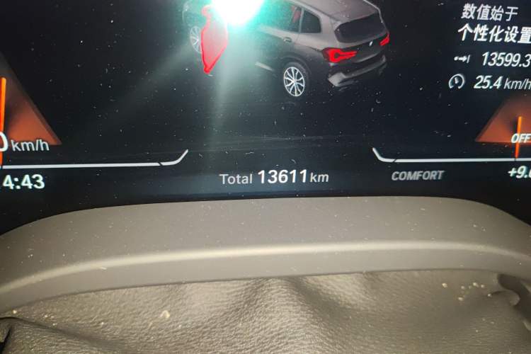 Used BMW X3 2022 xDrive25i M Sport Package Odometer Close Up