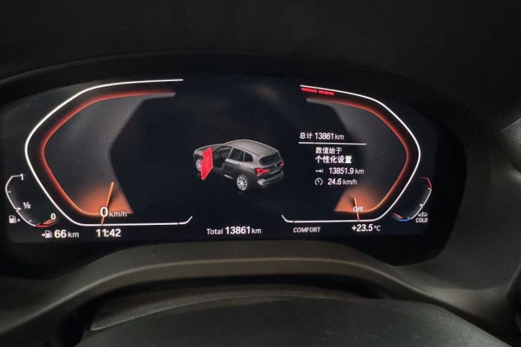 Used BMW X3 2022 xDrive25i M Sport Package Odometer Close Up