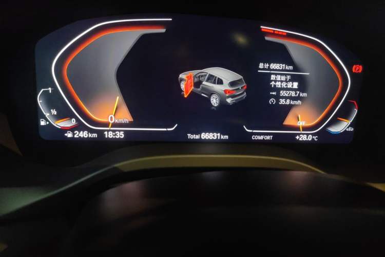 Used BMW X3 2022 xDrive30i Luxury Model M Night Sky Package Odometer Close Up
