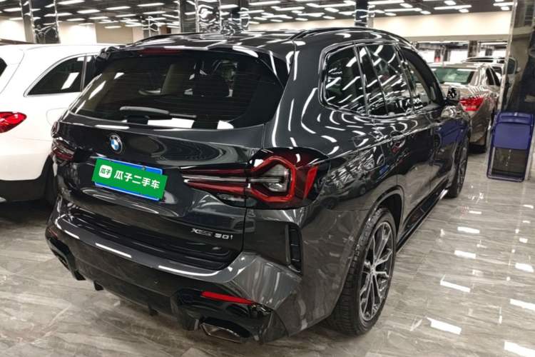 Used BMW X3 2022 xDrive30i Luxury Model M Night Sky Package Rear Right 45 Deg