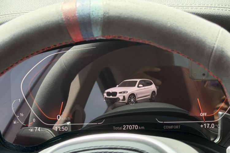 Used BMW X3 2022 xDrive30i Luxury Model M Night Sky Package Odometer Close Up