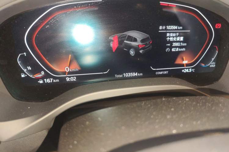 Used BMW X3 2022 xDrive30i Luxury Model M Night Sky Package Odometer Close Up