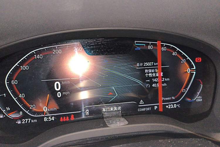 Used BMW X3 2022 Restyled xDrive25i M Sport Package Odometer Close Up