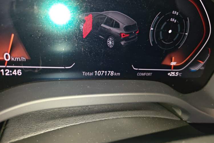 Used BMW X3 2022 xDrive30i Luxury Model M Night Sky Package Odometer Close Up