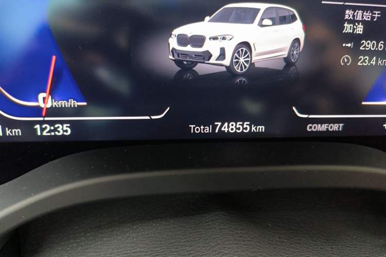 Used BMW X3 2022 xDrive30i Luxury Model M Night Sky Package Odometer Close Up