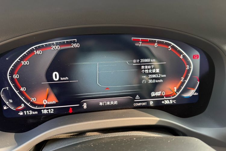 Used BMW X3 2022 xDrive30i Luxury Model M Night Sky Package Odometer Close Up