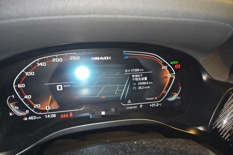 Used BMW X3 2022 M40i Odometer Close Up